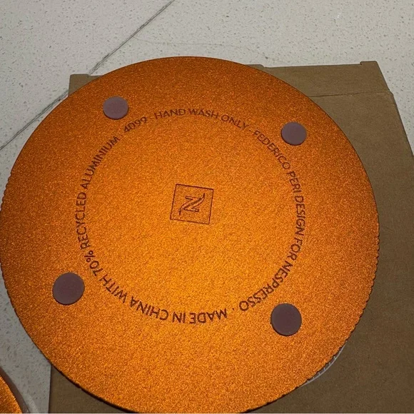 Nespresso Barista Collection Aluminum Orange Coasters - Picture 5 of 15